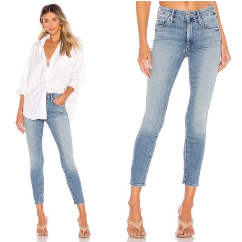 MOTHER Light Blue Ankle Jeans